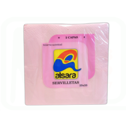 SERVILLETAS ROSAS 2 CAPAS PACK-30