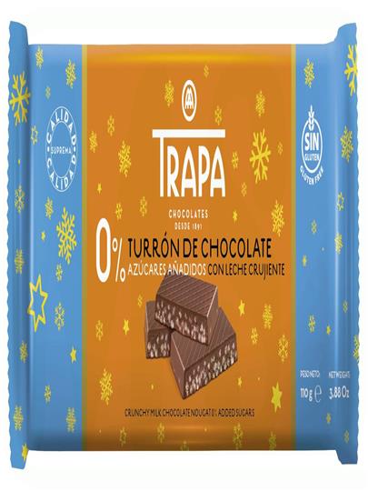 TURRON CHOCO-CRUJIENTE S/AZ 110GR