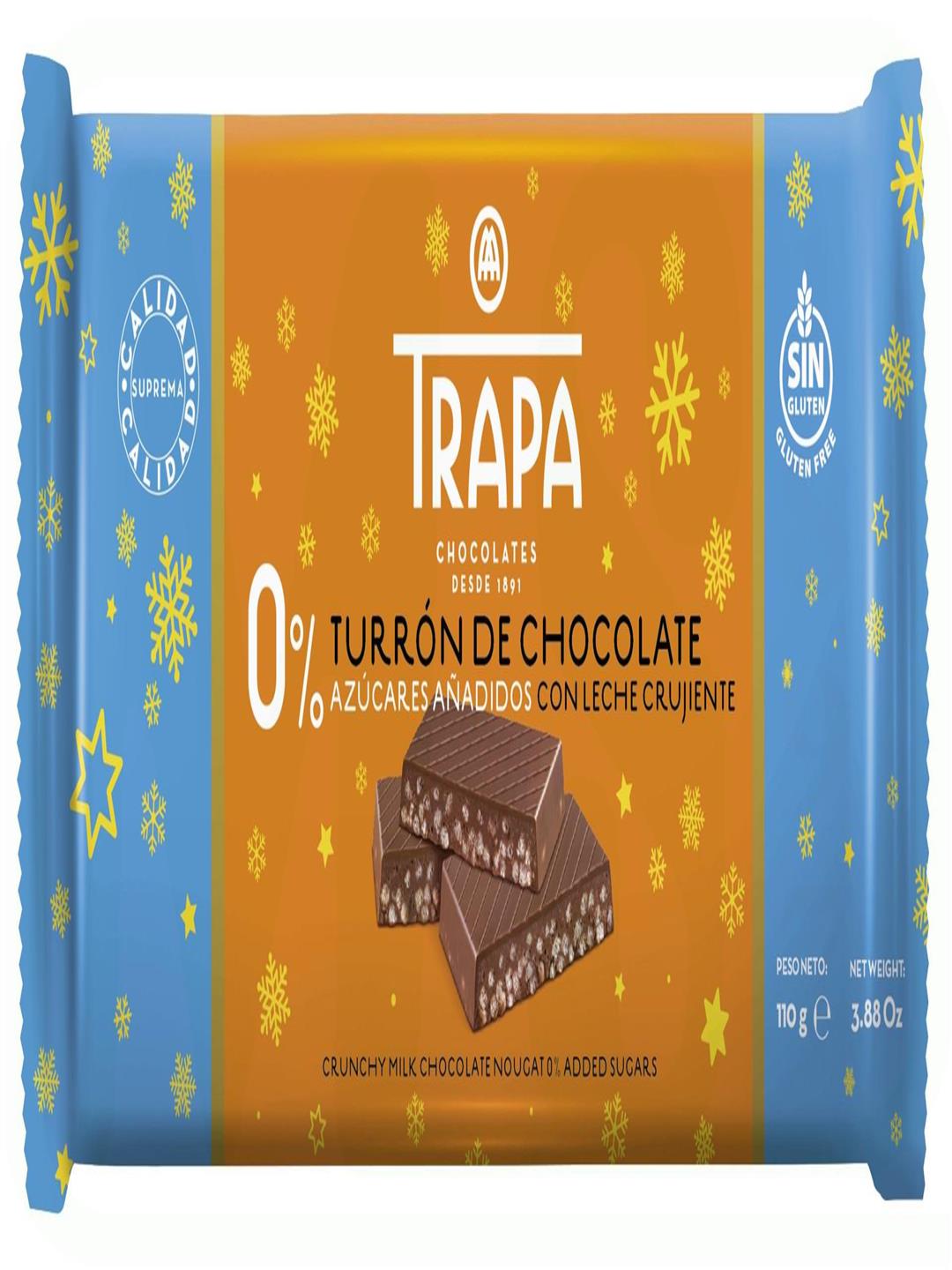 TURRON CHOCO-CRUJIENTE S/AZ 110GR