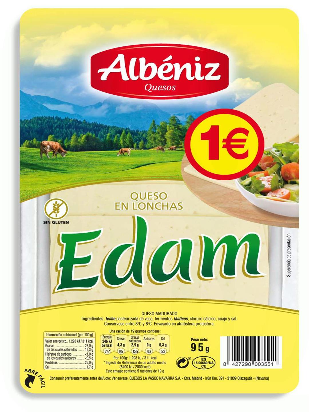 QUESO LONCHAS EDAM 95 GR