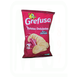 PATATAS FRITAS ONDULADAS JAMON 120 GR