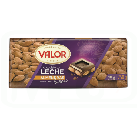 CHOCOLATE LECHE ALMENDRA 250GR