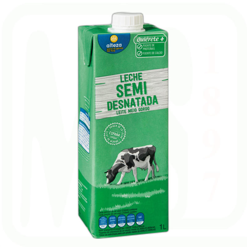 LECHE SEMIDESNATADA 1LT