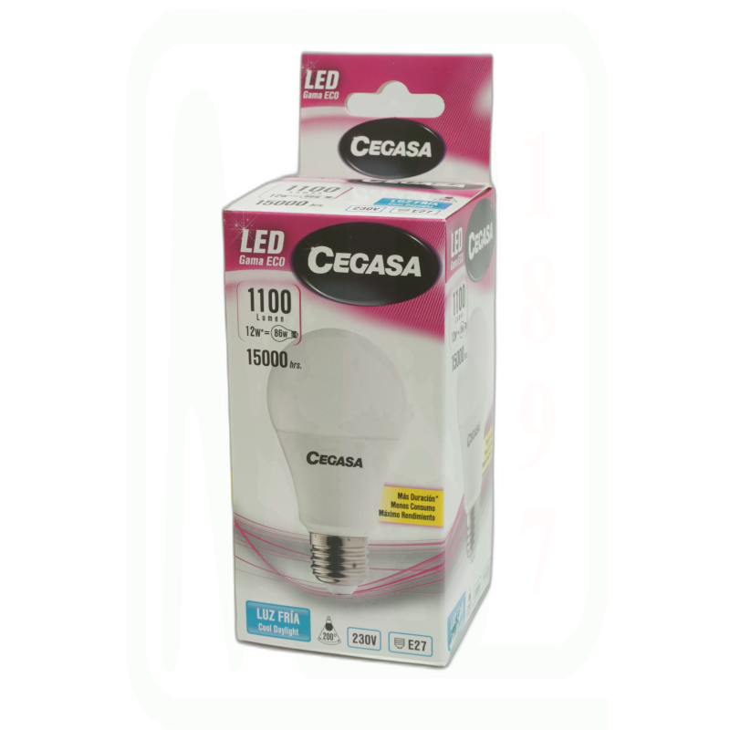 LAMPARA LED E-27 STAND 12W CAJA FRIA 