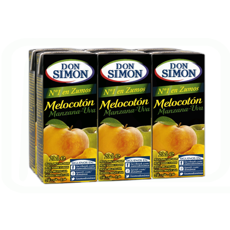 ZUMO MELOCOTON 6*200ML