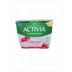 YOGUR ACTIVIA CREMOSO FRESA PACK-4