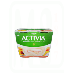 YOGUR ACTIVIA CREMOSO MELOCOTON PACK-4