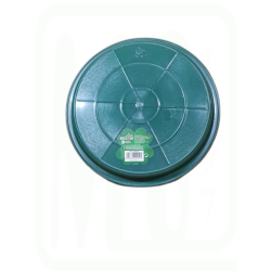 PLATO MACETA PLASTICO VERDE 22 CM - VALORES