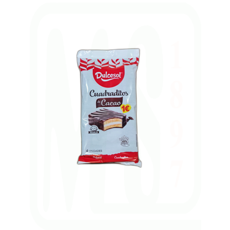 PASTELITOS CUADRADITOS CACAO PACK-4 152 GR