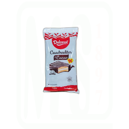 PASTELITOS CUADRADITOS CACAO PACK-4 152 GR