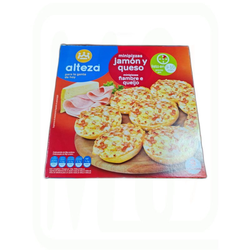 MINI PIZZA JAMON QUESO 9 UNIDADES 270GR