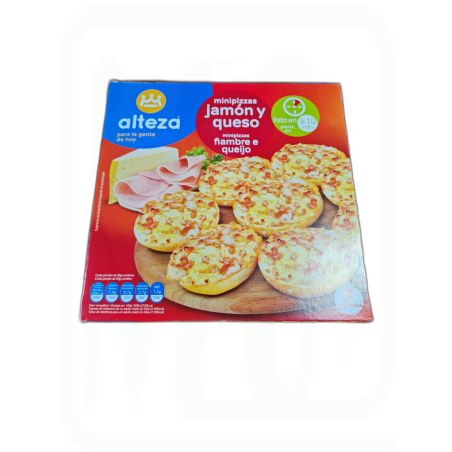 MINI PIZZA JAMON QUESO 9 UNIDADES 270GR