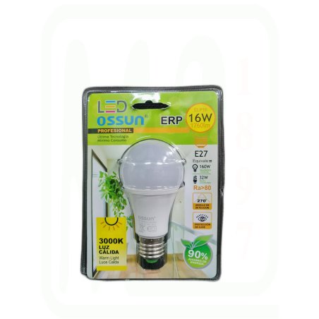 LAMPARA LED 16 W CALIDA =160W