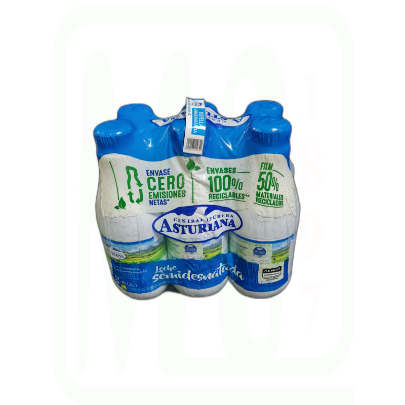 LECHE SEMIDESNATADA CAJA 6 UNIDADES 1.5L