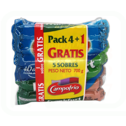 SALCHICHAS FRANKFURT PACK 4+1 X140 GR