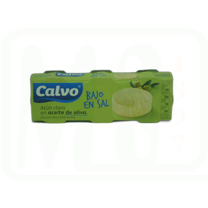 ATUN CLARO ACEITE OLIVA BAJO SAL V/F  4*52 GRAMOS