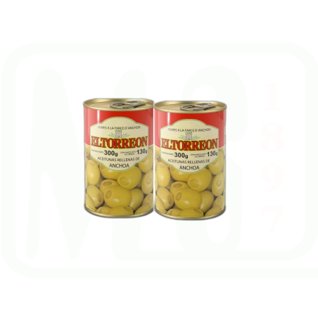 ACEITUNAS RELLENAS ANCHOA PACK-2*130GR