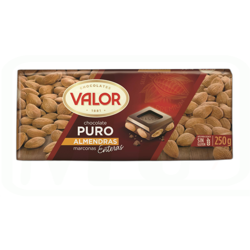 CHOCOLATE PURO ALMENDRAS 250GR 