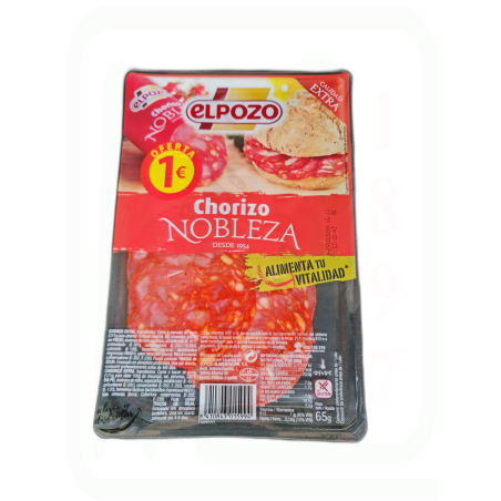 CHORIZO NOBLEZA LONCHAS 65 GRAMOS