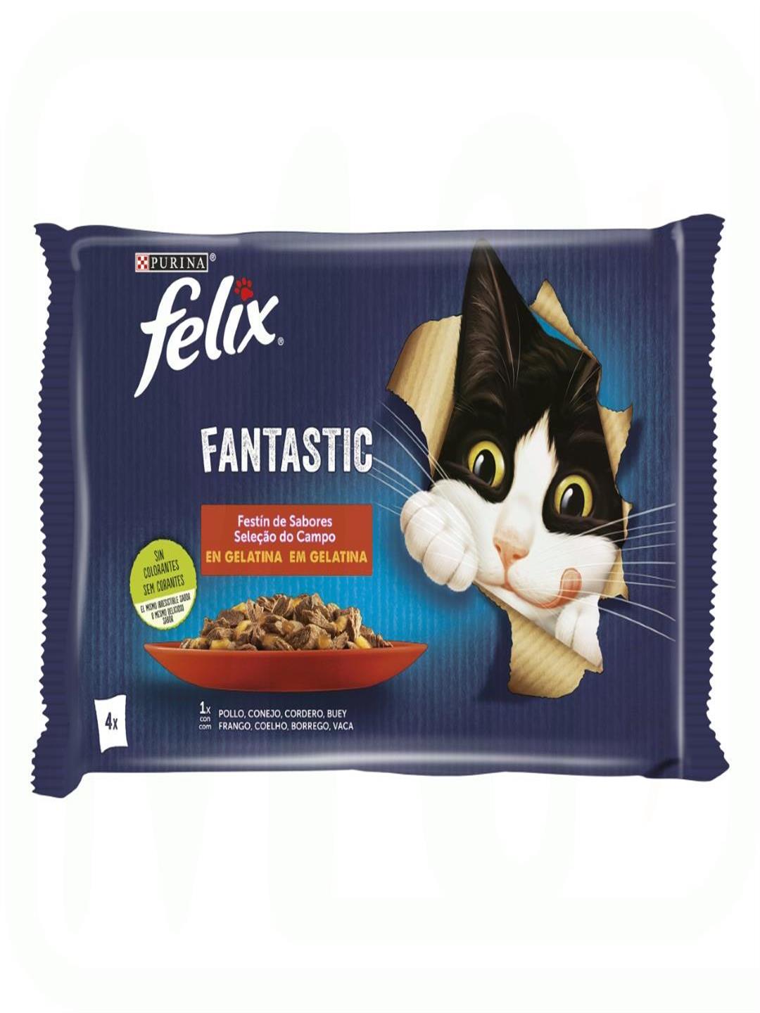 COMIDA GATO SOBRE CARNES 4X85GR