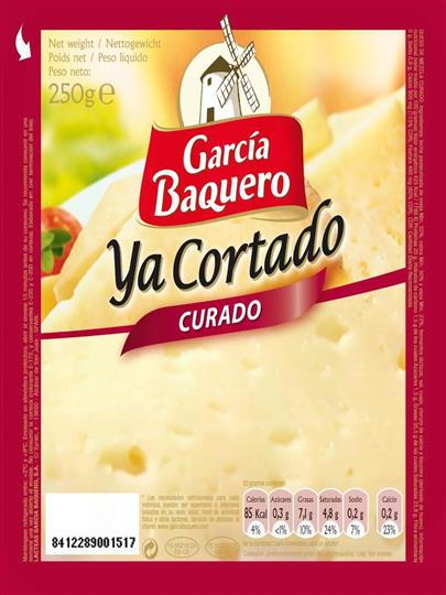 QUESO CURADO CUÑA CORTADO 250 GRAMOS