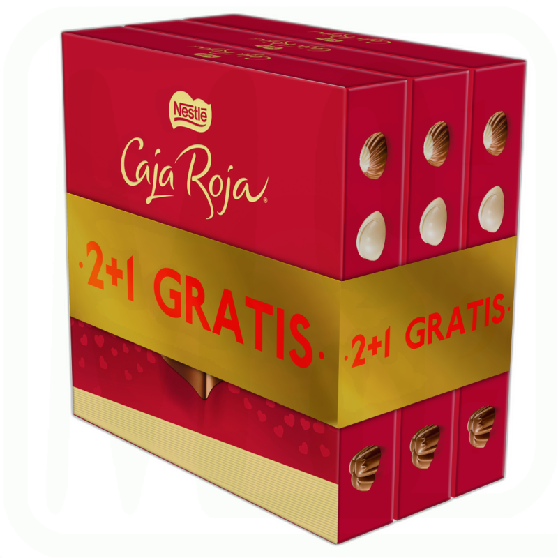 BOMBONES CAJA ROJA 2+1X103 GR 