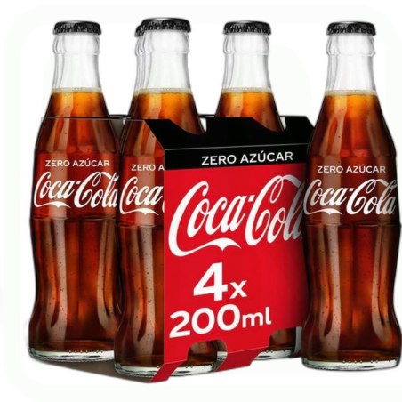 REFRESCO COLA ZERO CRISTAL PACK-4 X 200 ML