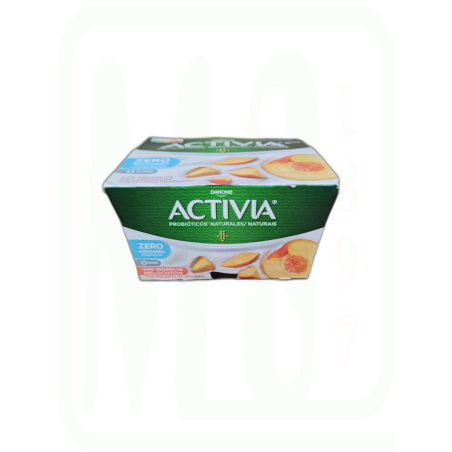 YOGUR ACTIVIA 0% CON MELOCOTON PACK-4