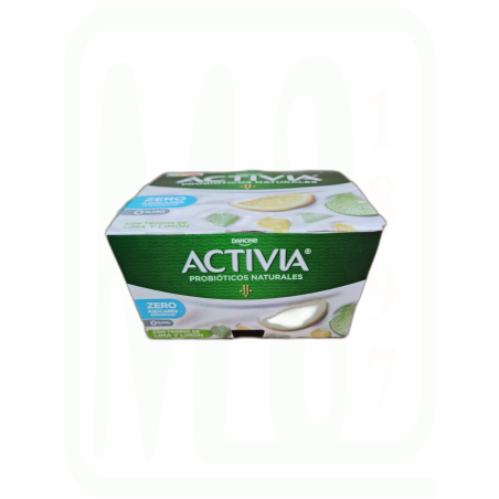 YOGUR ACTIVIA 0% CON LIMA LIMON PACK-4