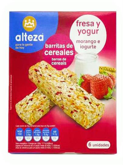 BARRITAS CEREALES FRESA Y YOGUR PACK-6