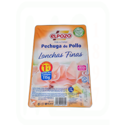 PECHUGA POLLO LONCHAS FINAS 115 GRAMOS