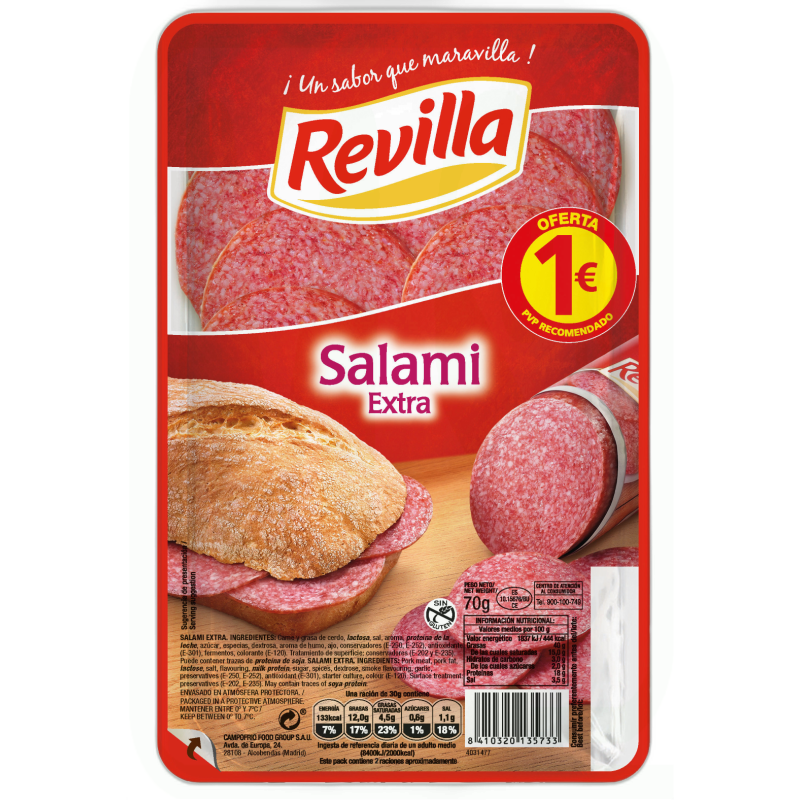 SALAMI LONCHAS 70 GR