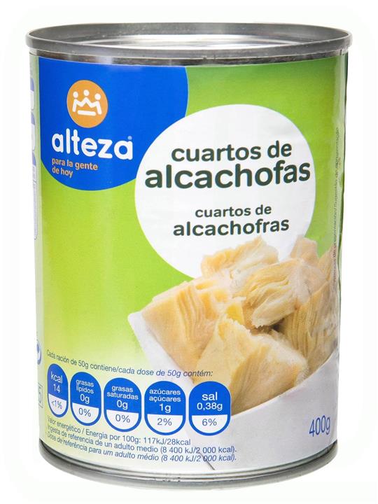 ALCACHOFAS CUARTEADAS LATA 240GR