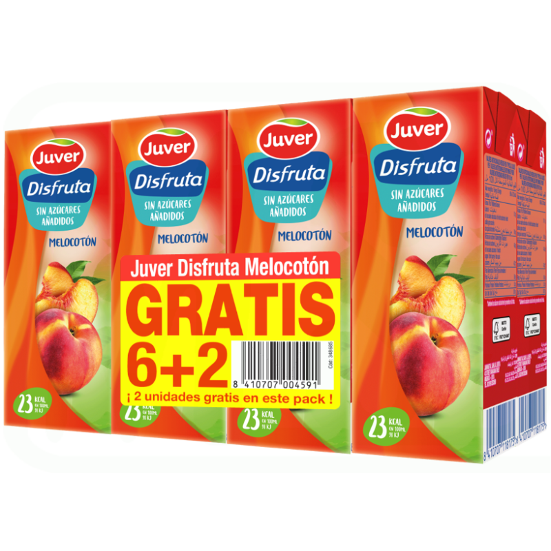 NECTAR DISFRUTA MELOCOTON 6+2*200ML 