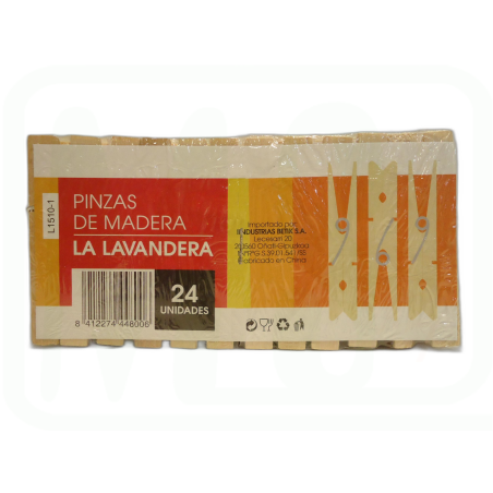 PINZAS ROPA MADERA PACK-24