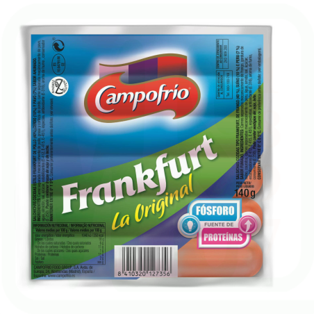 SALCHICHAS FRANKFURT  BOLSA 140GR 