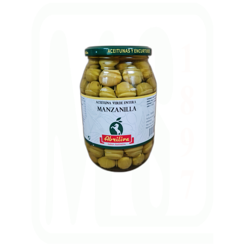 ACEITUNAS VERDE ENTERA MANZANILLA CON HUESO 500 GR