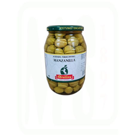 ACEITUNAS VERDE ENTERA MANZANILLA CON HUESO 500 GR