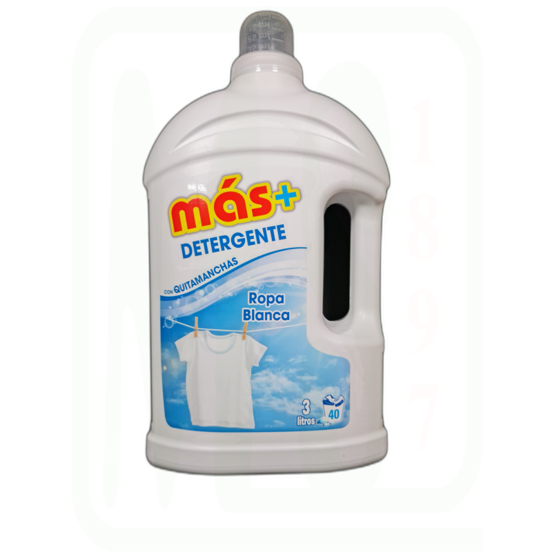 GEL DETERGENTE ROPA BLANCA MAS 3 LITROS