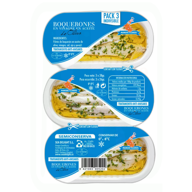 ANCHOA BOQUERON EN VINAGRE PACK-3 X 25 GR 