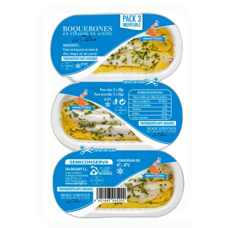 ANCHOA BOQUERON EN VINAGRE PACK-3 X 25 GR 