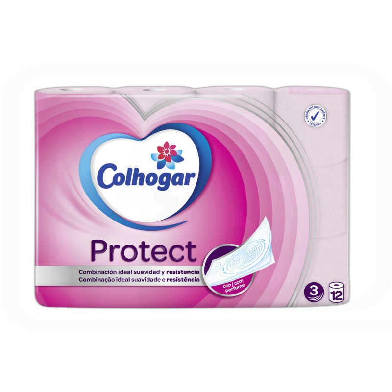 PAPEL HIGIENICO PROTECT 3/CAPAS 12/ROLLOS