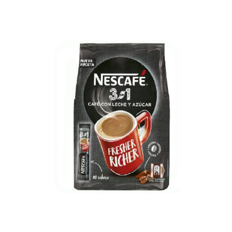 NESCAFE LECHE Y AZUCAR PACK-10 X18 GR