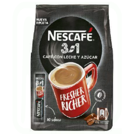 NESCAFE LECHE Y AZUCAR PACK-10 X18 GR