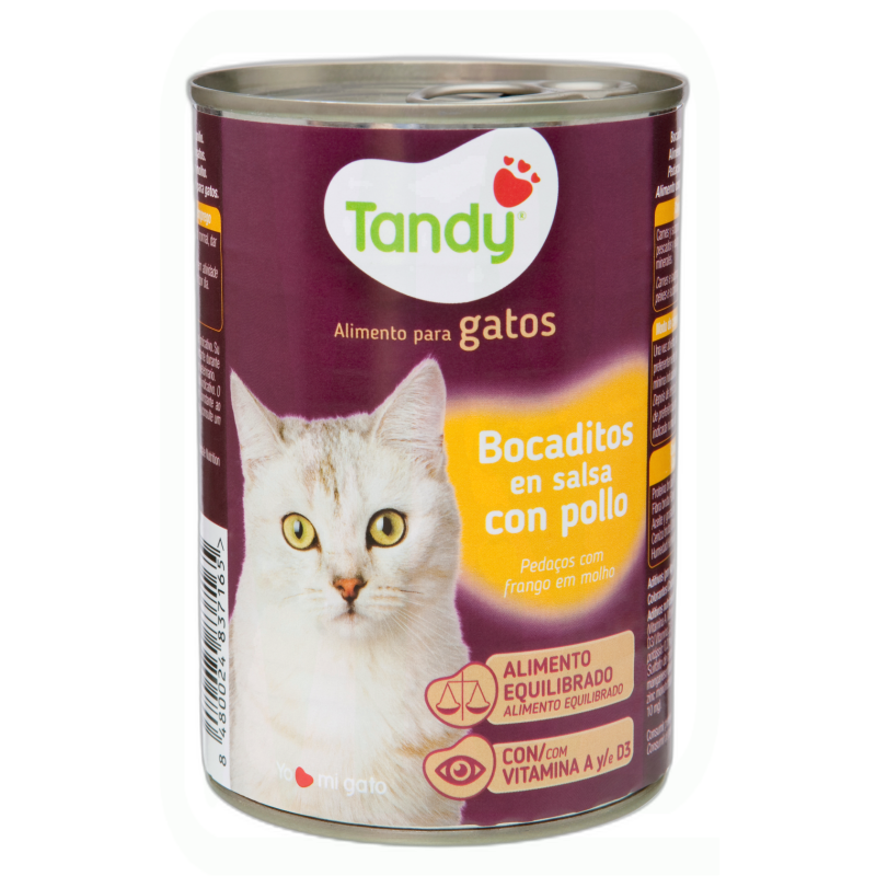 ALIMENTO GATOS BOCADITOS POLLO LATA 400GR